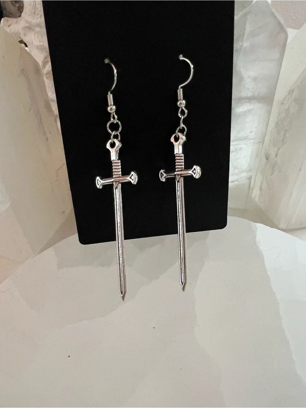 Two of Swords Dangle Earrings - Picture 1 of 4